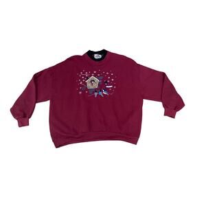Vintage Ugly Christmas Birdhouse & Song Birds Sweatshirt PL